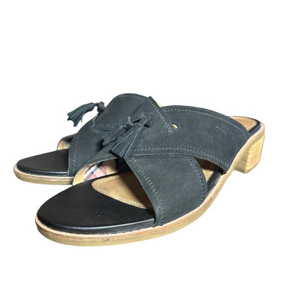 Sperry Top-Sider women's seaport city sandal slide suede tassel black size 9 - Picture 5 of 10